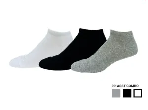 "90% Cotton Low-cut" Athletic Ankle Socks (3 Pairs) by KEY