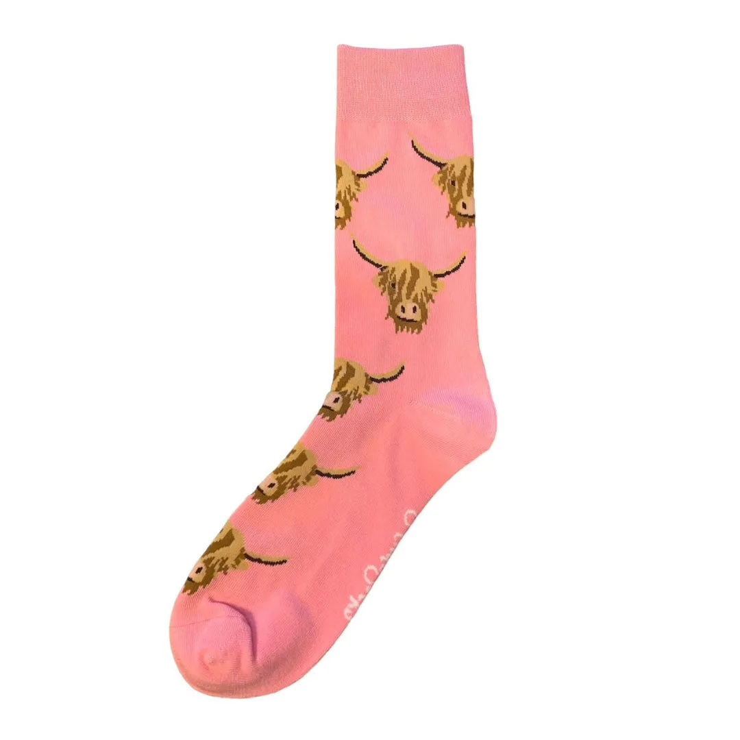 Shuttle Socks Ladies Highland Cow Socks