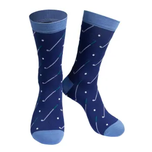 Sock Talk Blue Bamboo Golf Socks Novelty Dress