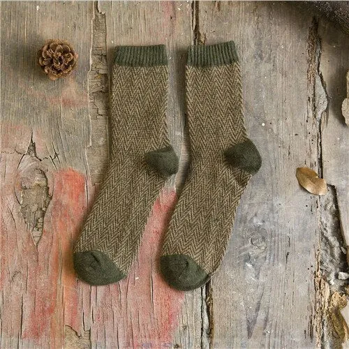Striped Warm Thick Wool Eco-Friendly Socks
