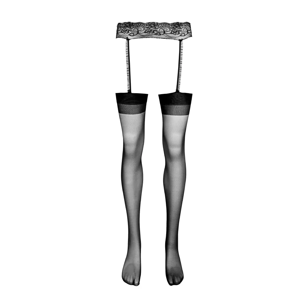 Tenaciti Thigh-High Men’s Stockings and Garter Belt