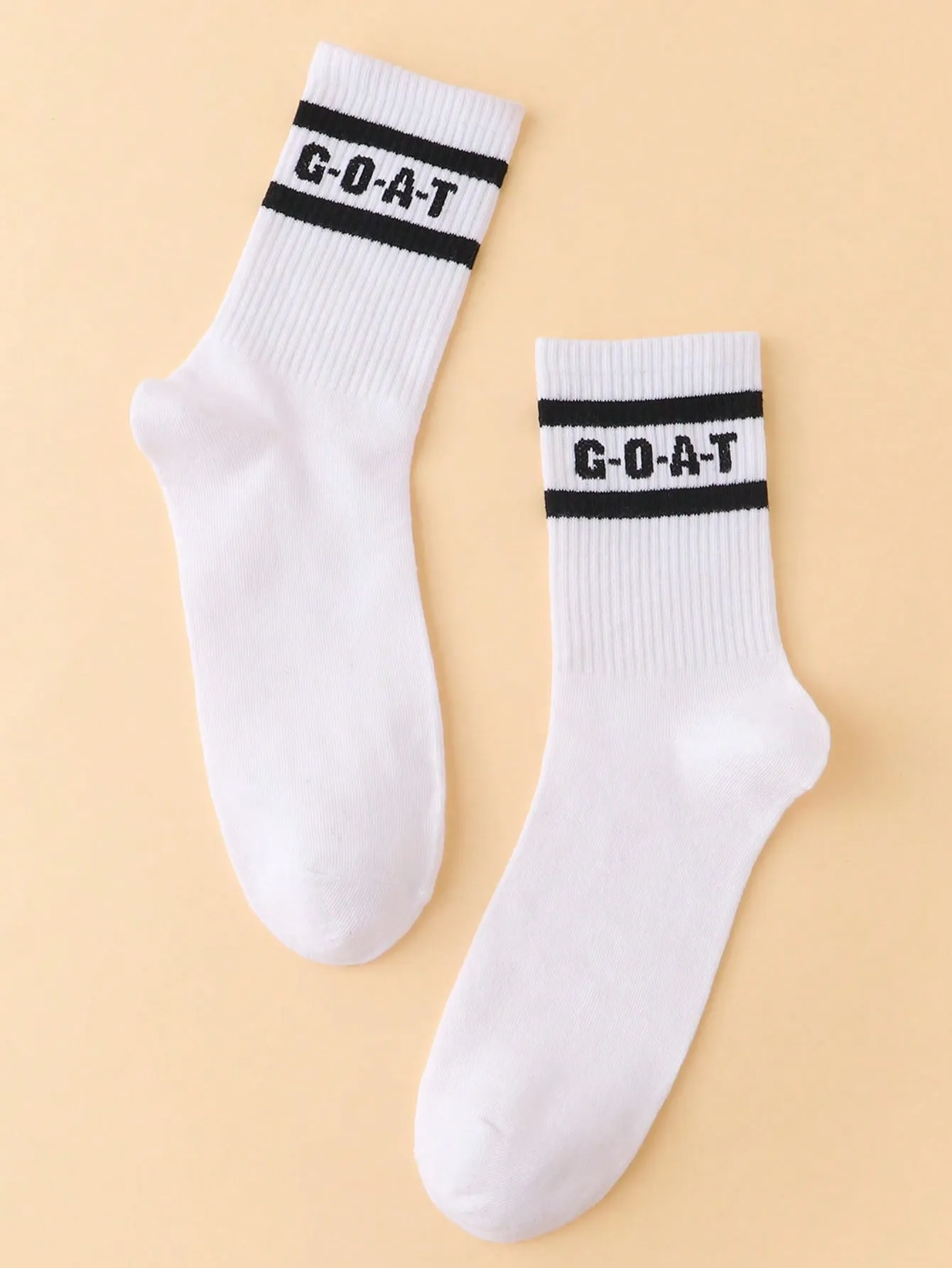 Typography Goat Crew Socks Silly Socks for Men Funky Socks Funny Socks Novelty