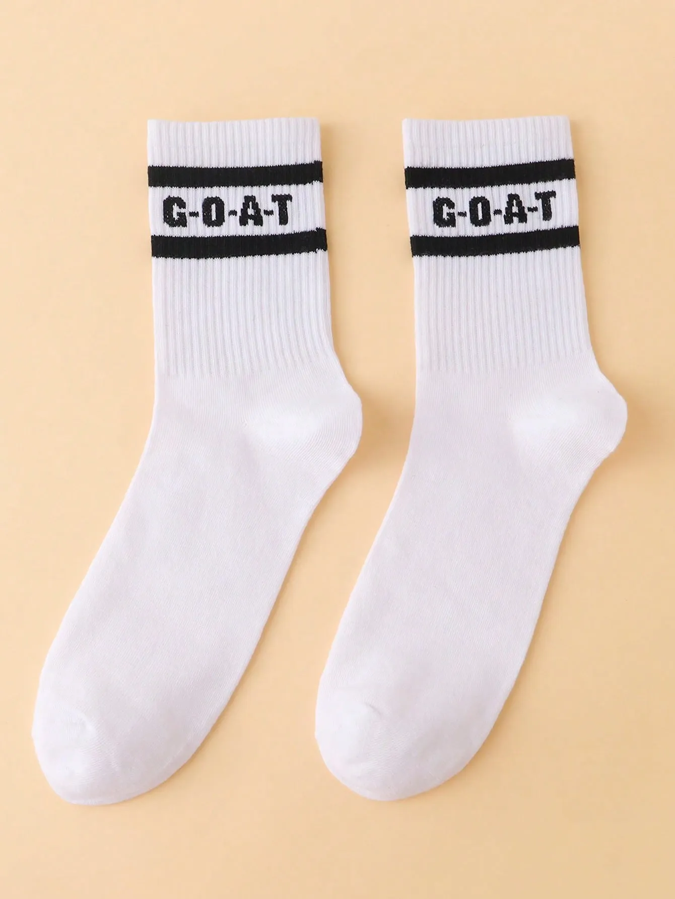 Typography Goat Crew Socks Silly Socks for Men Funky Socks Funny Socks Novelty