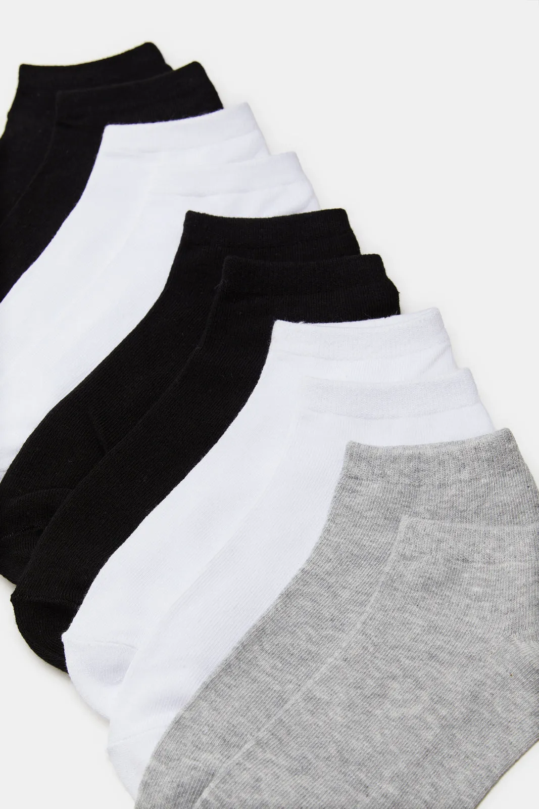 Women Assorted Plain Ankle Socks Set (Pack Of 5)