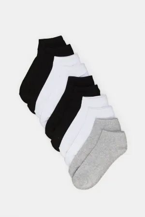 Women Assorted Plain Ankle Socks Set (Pack Of 5)