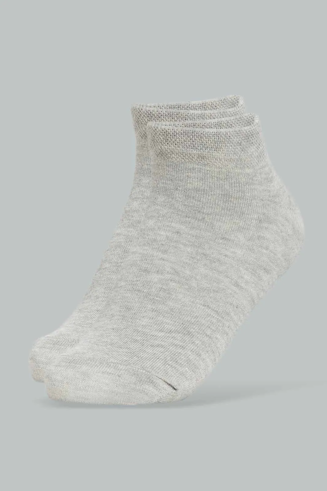 Women Black and Grey Ankle Socks Set (Pack of 3)