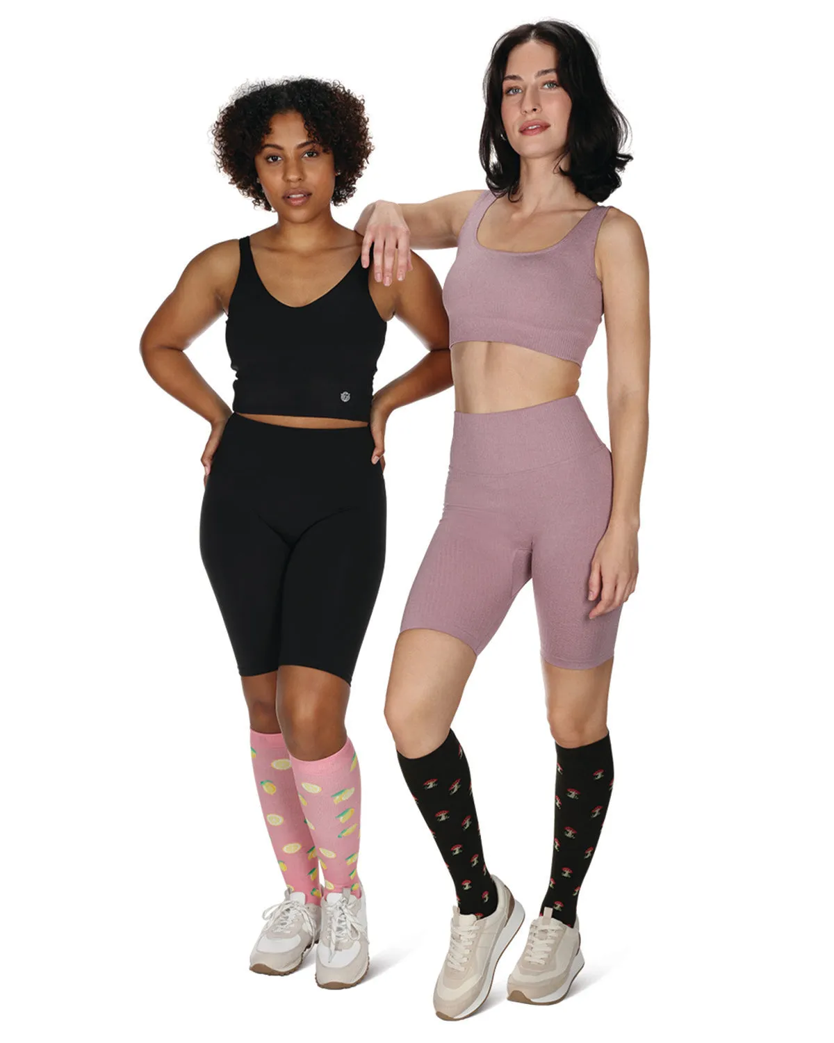 Women's Mushrooms Bamboo Blend 8-15 MMHG Graduated Compression Socks