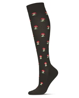 Women's Mushrooms Bamboo Blend 8-15 MMHG Graduated Compression Socks