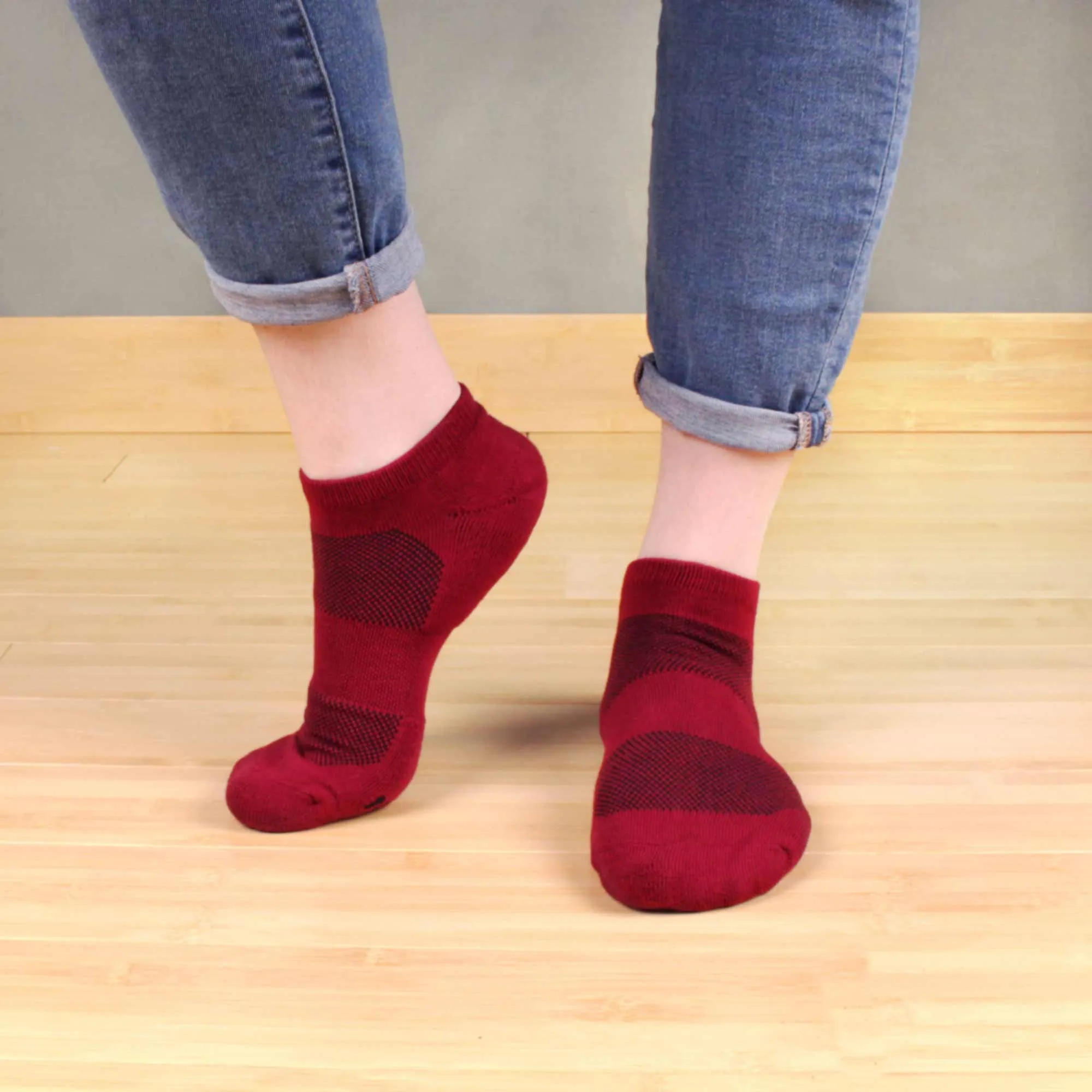 Women's Rayon from Bamboo Fiber Sports Superior Wicking Athletic Ankle Socks - Two Pairs