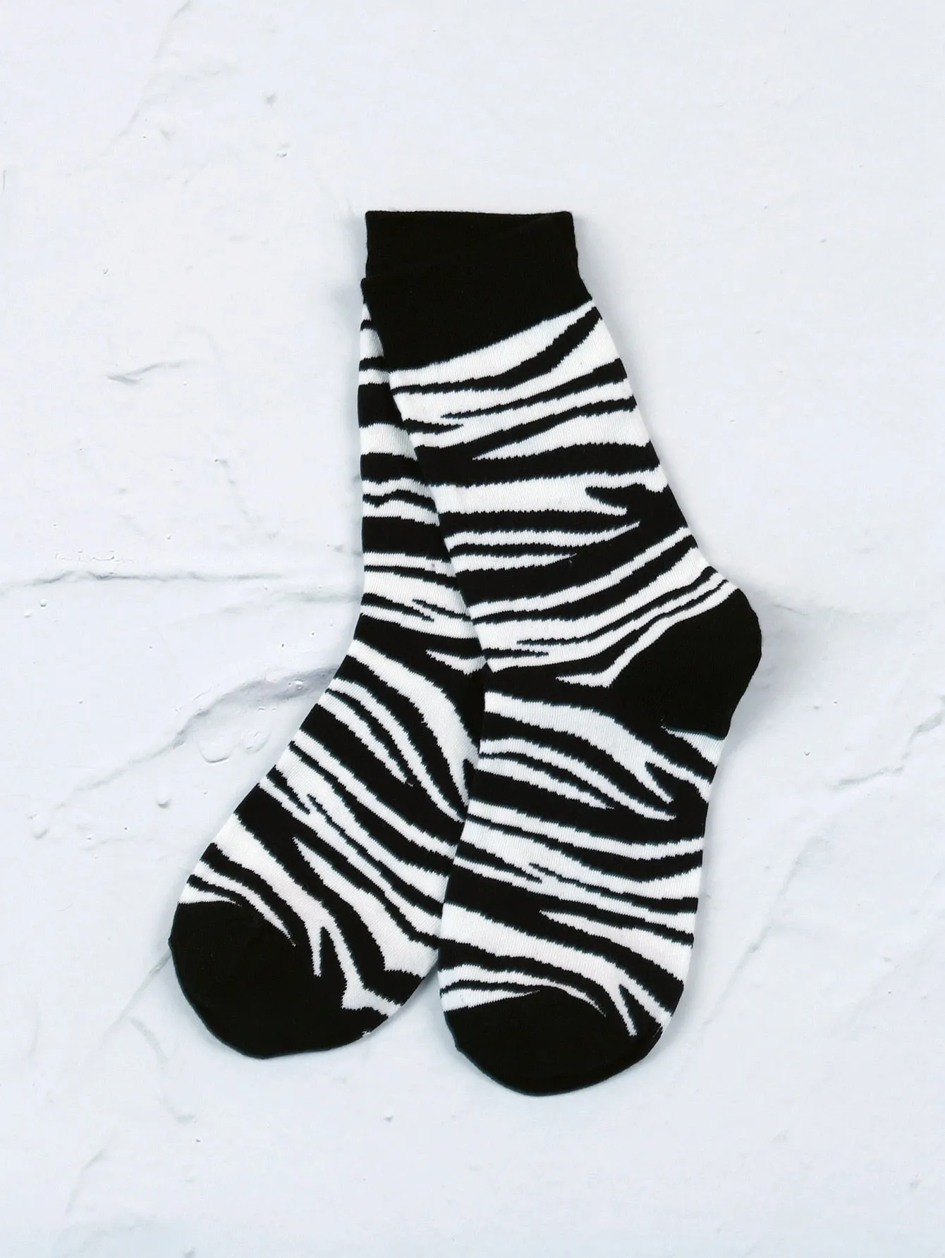 Zebra Striped Crew Socks Funny Socks for Women Novelty Socks Funky Socks Gift