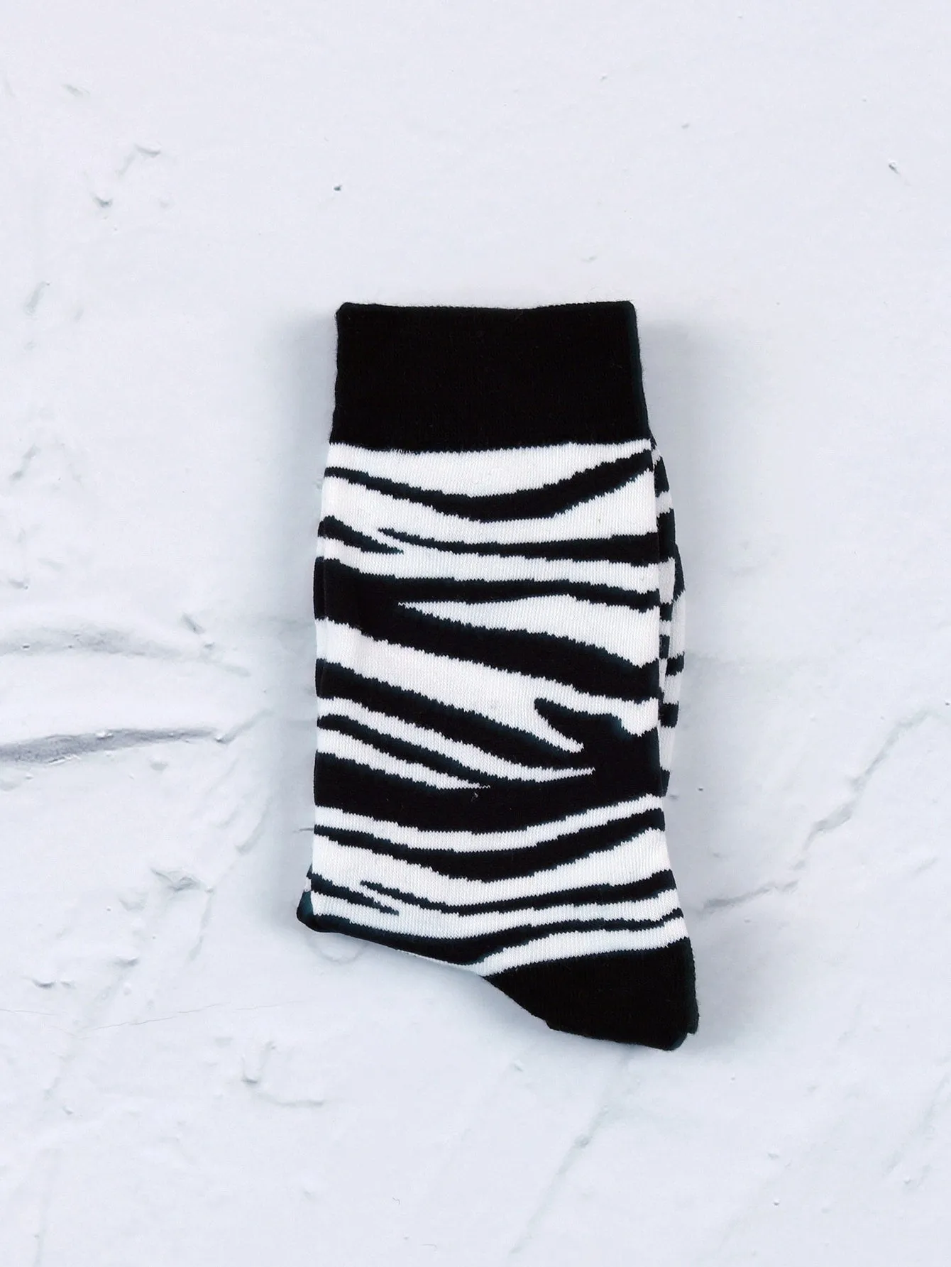Zebra Striped Crew Socks Funny Socks for Women Novelty Socks Funky Socks Gift