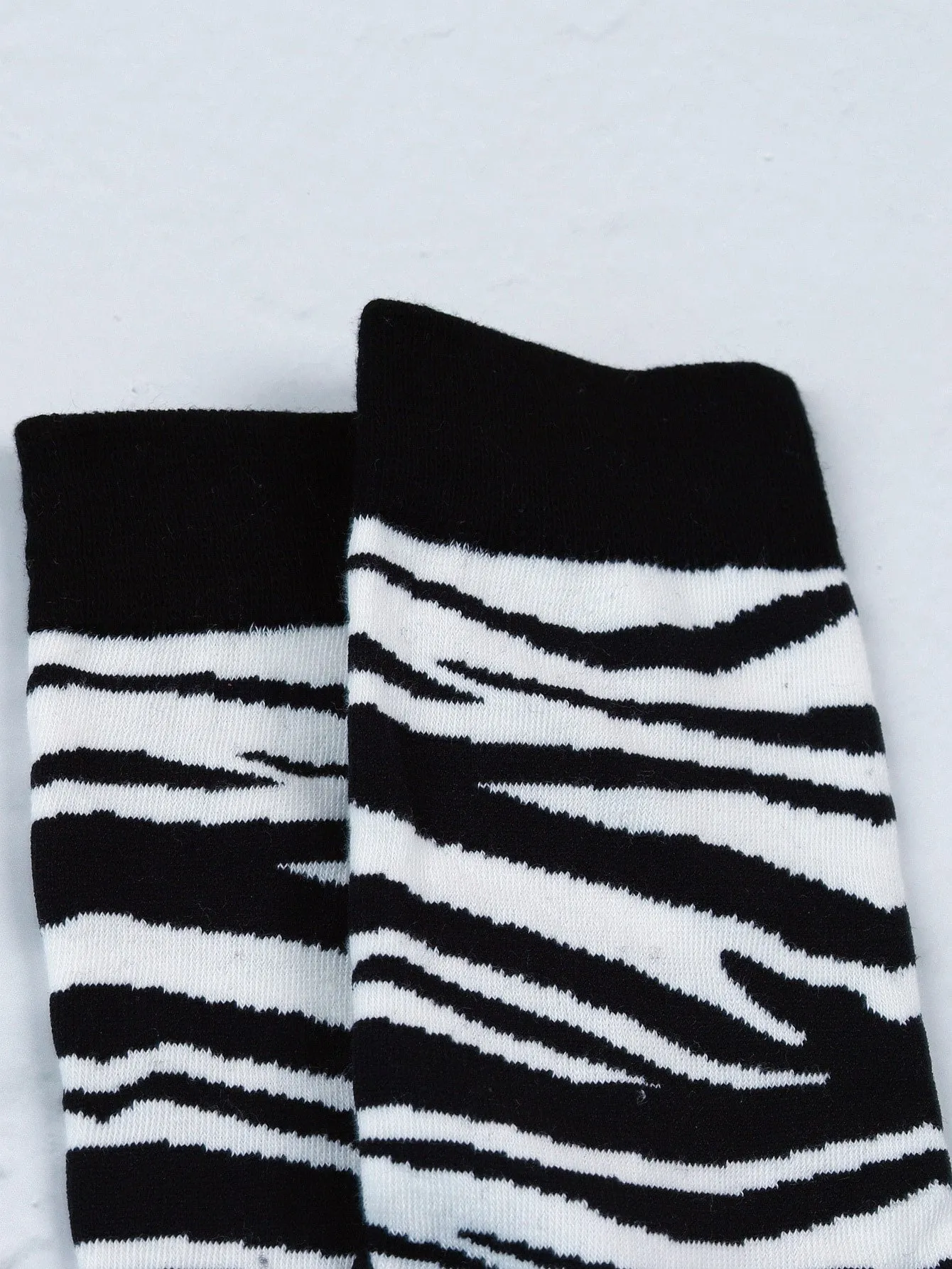 Zebra Striped Crew Socks Funny Socks for Women Novelty Socks Funky Socks Gift
