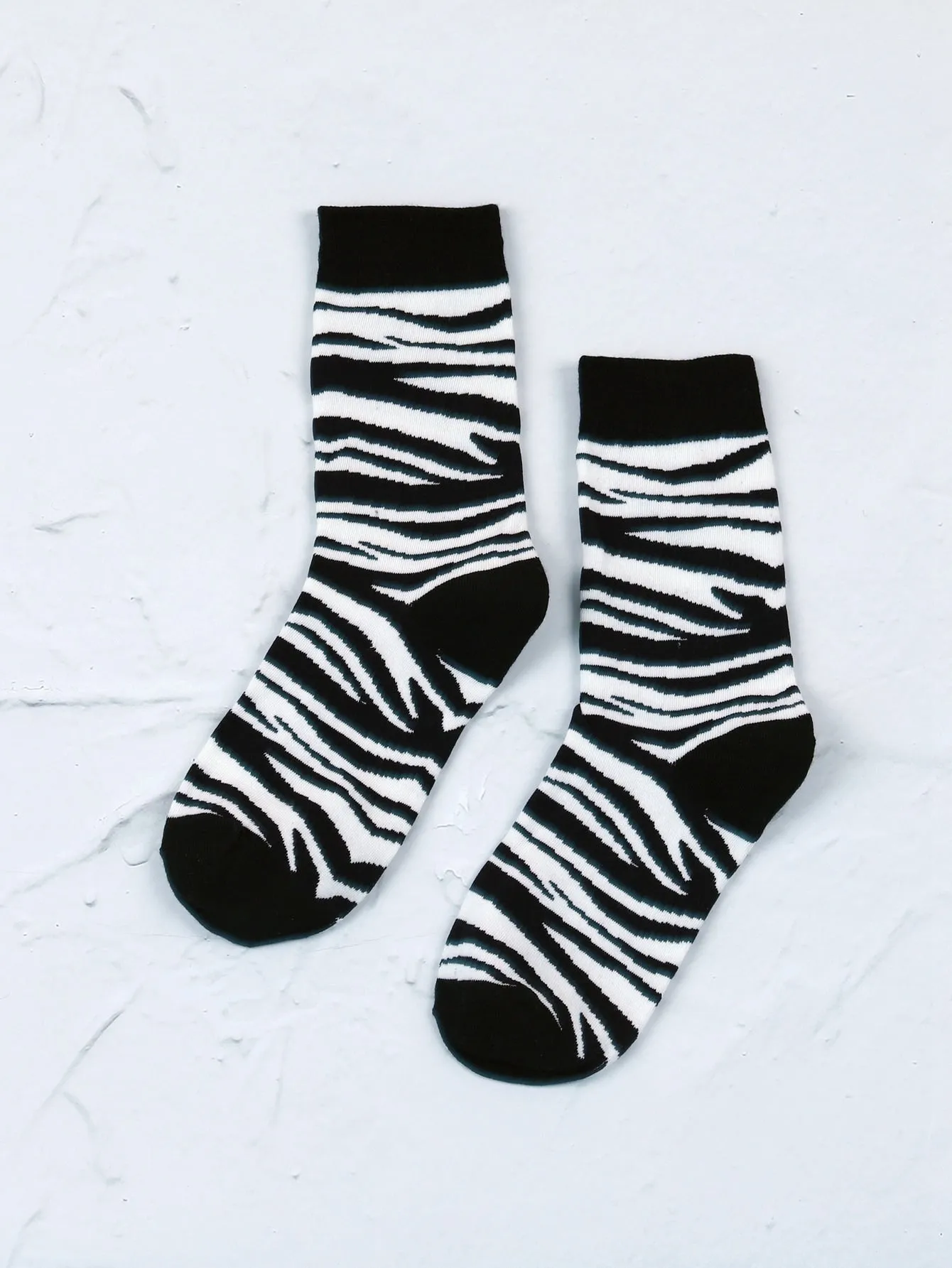 Zebra Striped Crew Socks Funny Socks for Women Novelty Socks Funky Socks Gift
